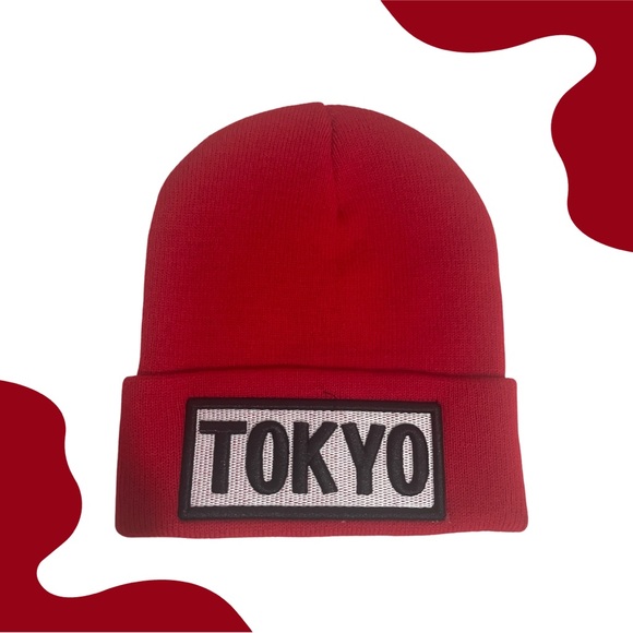 TOKYO - BEANIE -RED SALE SALE SALE - Picture 4 of 4
